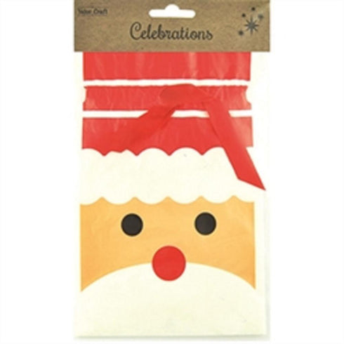 AussieSuperStore Seasonal Products Santa Xmas Treat Bags with Tie Santa Xmas Treat Bags with Tie | Christmas Gift Bag 9331468059783 XMAS2018